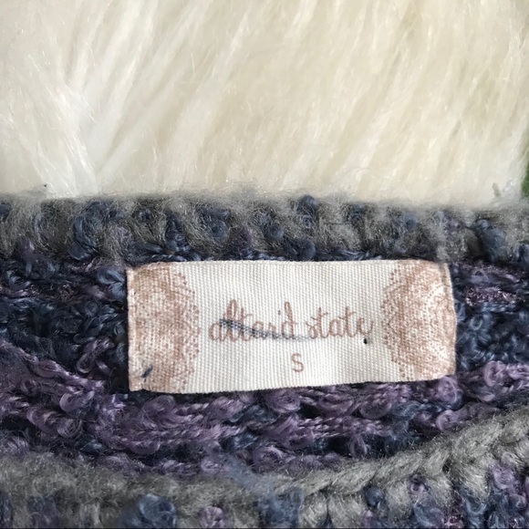 Altar’d State Gray & Purple Fair Isle Sweater - Picture 2 of 3